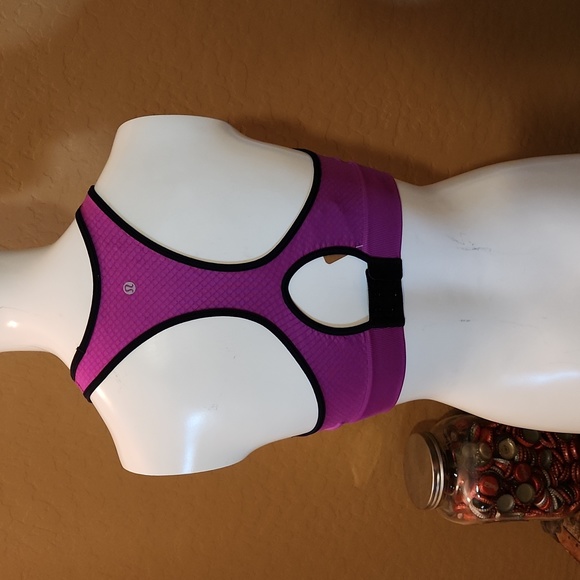 Lululemon Magenta Sports Bra (0683) - Picture 2 of 3